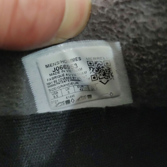 Merrell Mens Nova Sneaker Moc Black Grey Size 8.5 J066953 Vibram Hiking Sports - Picture 8 of 8